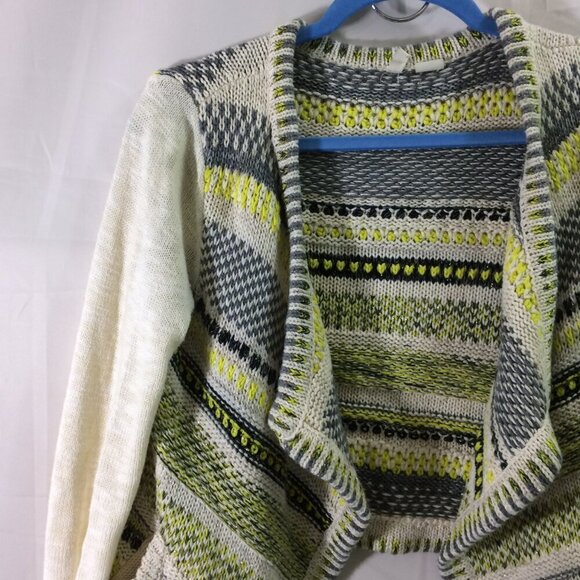 Anthropologie Moth Sweater Open Cardigan Gray Beige Cotton XS - Picture 5 of 5